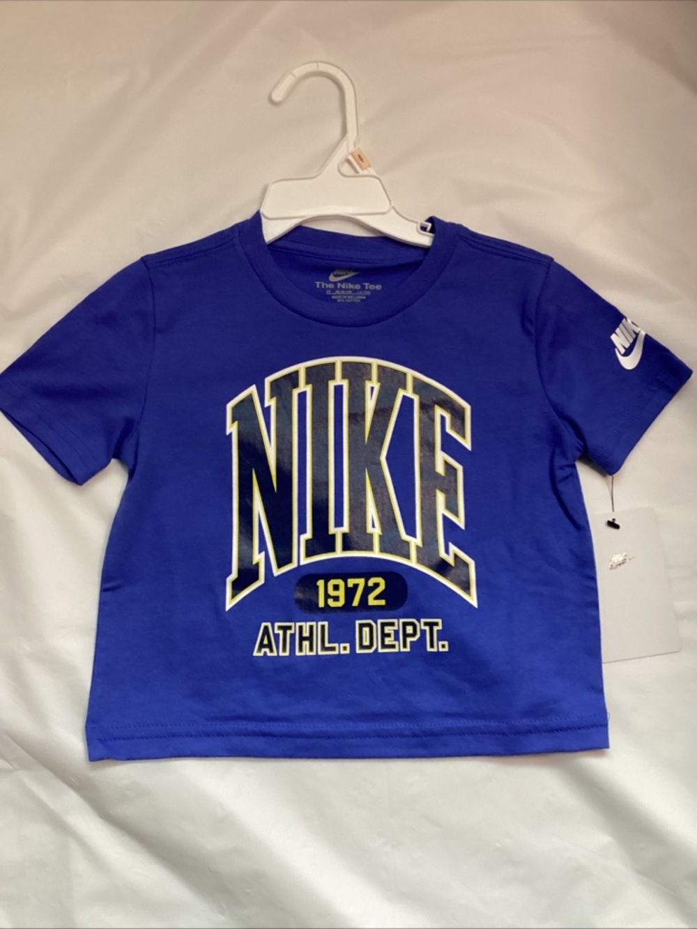 Nike Royal Blue Graphic 'NIKE 1972 ATHL. DEPT.' Kids Tee